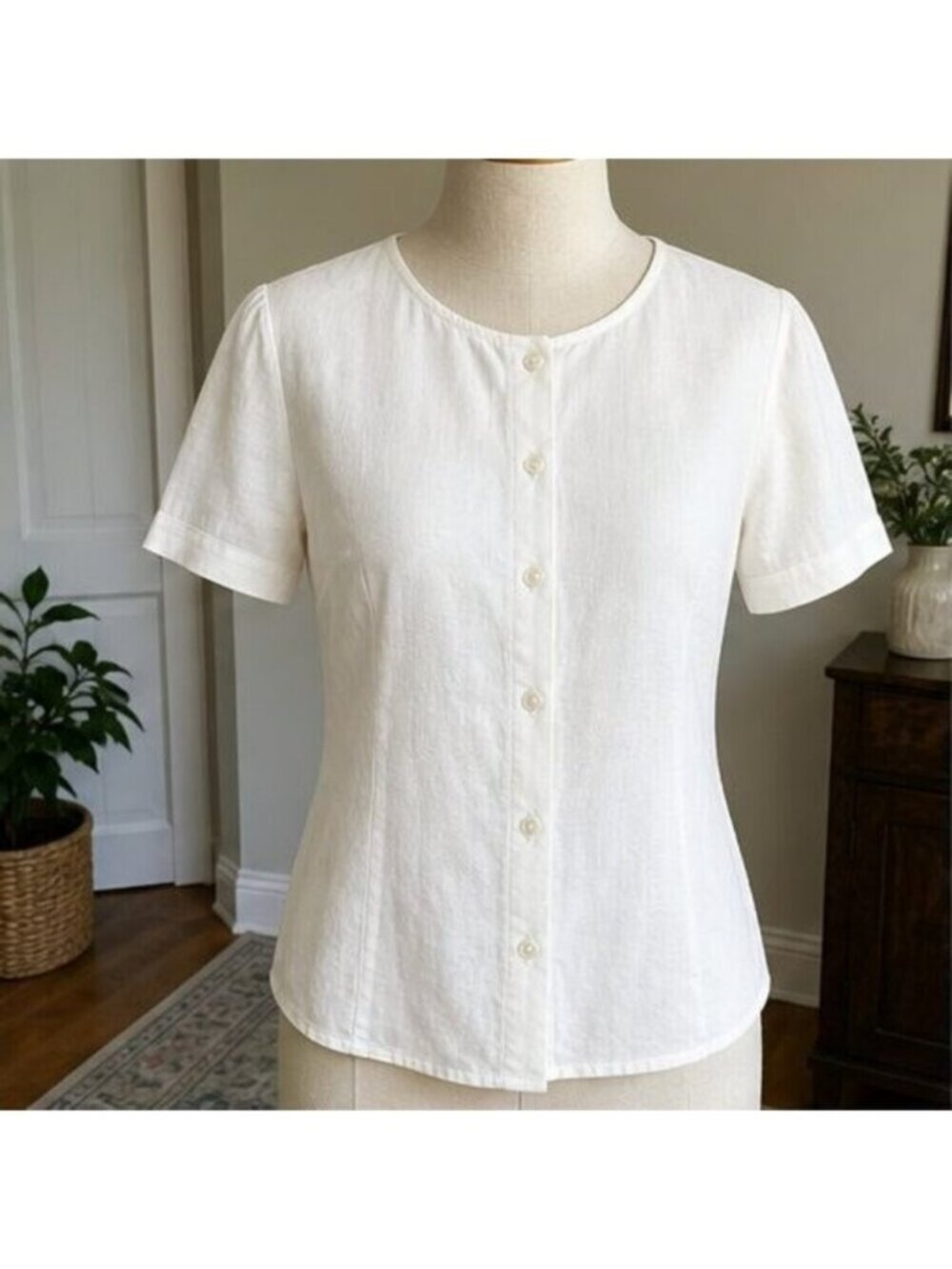 White Ruffle Blouse